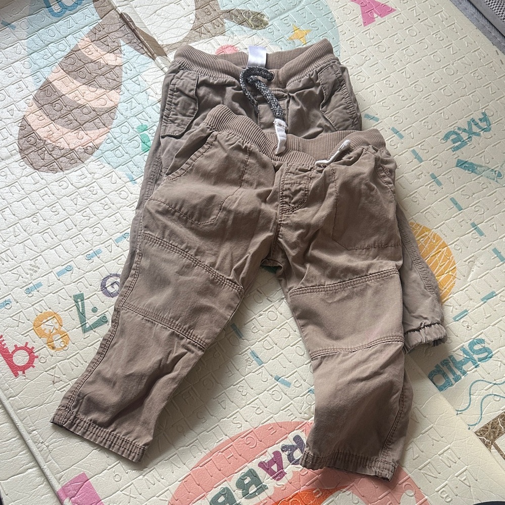 Bundle of two Carter's Tan Joggers for Kids